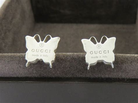 gucci earring dupes|gucci sterling silver butterfly earrings.